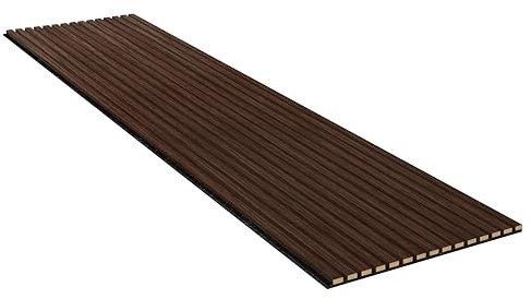 Akustikpaneele Eiche Geräuchert Holz Wandpaneele als Wandverkleidung Filz Schwarz, Oberfläche: Echtholz Format: 2400 x 605 mm - Lamellenbreite: 21 mm (Eiche Geräuchert, 2400 x 605 mm)