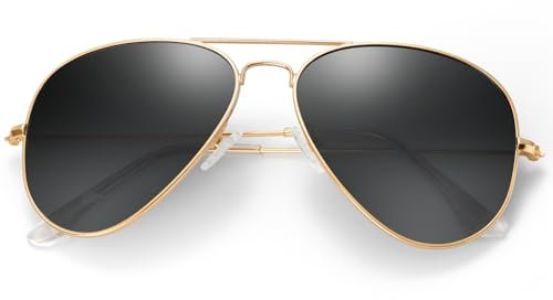 kunchu Sonnenbrille-Herren-Sonnenbrille-Damen-Polarisierte Sonnenbrillen Retro Metallrahmen Unisex Uv400 Fliegebrille Fahrerbrille Sportbrille Sonnenbrillen Für Den Außenbereich,x