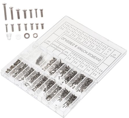 FOMIYES 940pcs Eyeglass Repair Screws Set Nose Pads for Frameless Sunglasses, Replacement Assorted Eyeglass Screws Kit Practical Repair Tools for Glasses and Sunglasses Maintenance