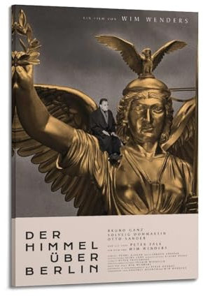 ydhgebn Poster Der Himmel Über Berlin, Vintage-Poster, dekoratives Gemälde für Schlafzimmer, Wohnzimmer, ästhetisches, elegantes Poster, 20 x 30 cm, Rahmenstil