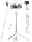 135 CM Palo Selfie Tripode con 2 Luces de Relleno, Tripode para Movil Retráctil con Control Remoto & 1/4 de Tornillo Trípode de Viaje Trípode Teléfono Flexible Compatible con iPhone 16/15/14/Android