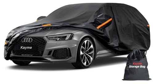 Kayme 7 Layers Estate Car Cover Waterproof Breathable, Outdoor Full Wagon Cover All Weather. Universal Fit for A4 Avant, BMW 3 Series Touring,VW Passat, Octavia Combi, Corolla,Volvo V60.(450 To 485cm)