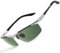 gesruny-Sonnenbrille-Herren-Damen-polarisiert-UV400-Blend Schutz-Al-Mg Metallrahmen-Rechteckig-Ultraleicht-Sonnenbrillen-Klassisch-Retro-Unisex-Outdoor sport brille für Fahren-Dunkel Grün