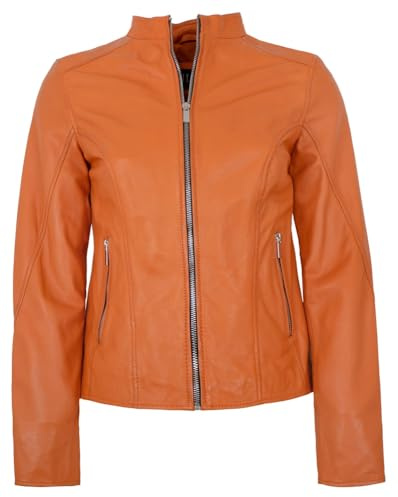 Jilani - Damen Lederjacke Lammnappa orange