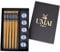 UMAI Set de Palillos Japoneses | Incluye 5 Pares de Palillos Reutilizables + 5 Soportes de Cerámica | Perfecto Para Comida China y Sushi | Estuche Elegante Ideal Para Regalo