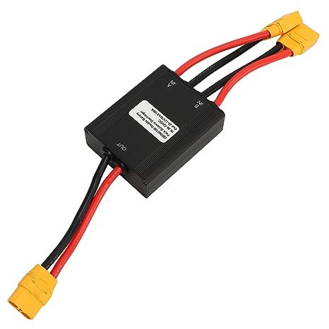 SPYMINNPOO Convertidor de Batera Dual para Bicicleta Elctrica, Mdulo de Aleacin de Aluminio para Mayor Potencia con Conectores XT90, Soporte de 20V a 72V (100A