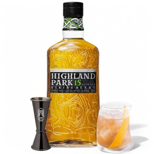 Highland Park 15 Year Old Whisky Glass & Jigger Set 70cl