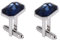 Agwuoetr 1 Paar Mode Diamant-buntes Glas Manschettenknoepfe Manschette Links Frauen Maenner Kleid Business Hochzeit Manschettenknoepfe Geschenk vorhanden (blau)