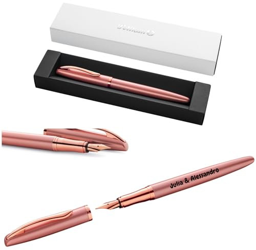 Pelikan Jazz® Noble Elegance P36 Füllhalter mit Gravur Geschenk - einzigartige Stifte mit Namen - personalisierte Geschenke - Füllfederhalter personalisiert (Pink Rose)