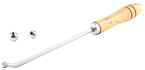 Strumenti Per Riparazione Tromba - Attrezzi per la Manutenzione del Collo di Trombone con Palle | Cura degli Strumenti a Fiato con Kit Manutenzione Manico Legno per Bocchino