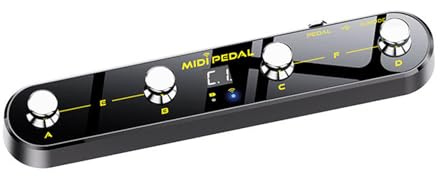 Fußsteuerungspedal mit Empfänger-Kompatibilität, ABS-Textur für Synths-DAWs, stabiles Pedal mit niedriger Latenz, niedrige Latenz