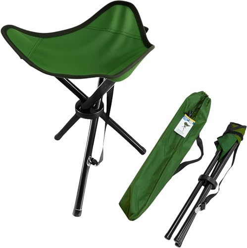 Klapphocker 3 Beine 28x28x28 cm – Leicht & stabil für Camping und Angeln