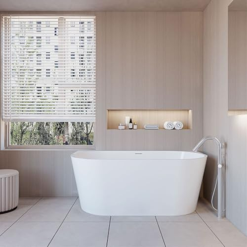 Acezanble Modern Designer Back to Wall 1500x750mm Double Ended Bath Acrylic Bathtub