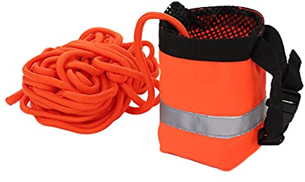 CHEOTIME Bolsa de Rescate con Cuerda Flotante de Agua con 49,2/98,4 pies de Cuerda en tracción de 3/10 Pulgadas, Dispositivo arrojable para Kayak y Rafting, Equipo de Seguridad (30M)
