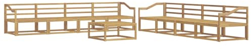 vidaXL Outdoor-Sofagarnitur 9 pcs Weiß 79 x 79 x 37 cm, Garten-Sofa Set, modulare Lounge für draussen, wetterfestes Mobiliar, robuster Pool-Bereich