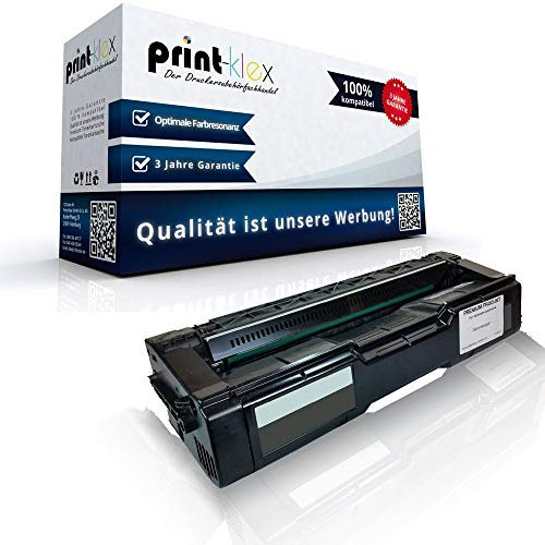 Print-Klex Tonerkartusche Schwarz kompatibel für Ricoh Aficio SP C 221 sf Aficio SP C 222 DN Aficio SP C 222 sf Aficio SP C 240 DN Aficio SP C 240 sf - Eco Line Serie