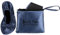 Women's Foldable Flats – Portable Ballet Slippers Shoes for Travel, Wedding – Fits in Purse, Navy Blue, Medium