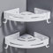 Hoomtaook Duschablage Duschregal Weiß Ohne Bohren Ecke, Badezimmer Regal Badregal Aluminium Duschkorb Bad Organizer Accessoires Matte Finish Duschkörbe & Duschablagen 2 Stück Mit Häkchen Weiß