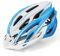 Shinmax Fahrradhelm Herren Damen Fahrradhelm mit Licht Fahrrad Helm mit Visier Helm Fahrrad Superleicht Einstellbare MTB Erwachsenen mit Aufbewahrungstasche (Blau Weiß)