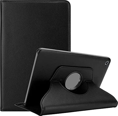 Cadorabo Funda Tableta para Huawei MediaPad M5 Lite 10 (10.1 Zoll) in Negro SAÚCO – Cubierta Proteccíon en Estilo Libro SIN Auto Wake Up con Función de Suporte e Cierre Cinta Elástica