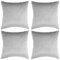 GIGIZAZA Samt Kissenbezug 45x45 cm Grau Kissenbezüge Kissenhülle Dekokissen für Sofa Wohnzimmer Schlafzimmer 4er Pack