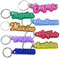 KDO 3D Porte Clés Personnalisé avec 8 Couleurs Et Texte – Gravé Votre Prénom Ou Nom De Marque – Anneaux Solide De Qualité - Couleurs en Acrylique Translucides