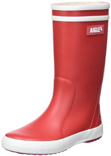Aigle Lolly Pop 2, Stivali in Gomma, Unisex - Bambini e ragazzi, Bianco/Rosso, 30 EU