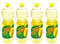 CardioCell Sora Lot de 4 flacons d'huile de tournesol 1 l I Huile alimentaire I Huile de friture I Huile de cuisson I Idéal pour la cuisson des rôtis et des salades
