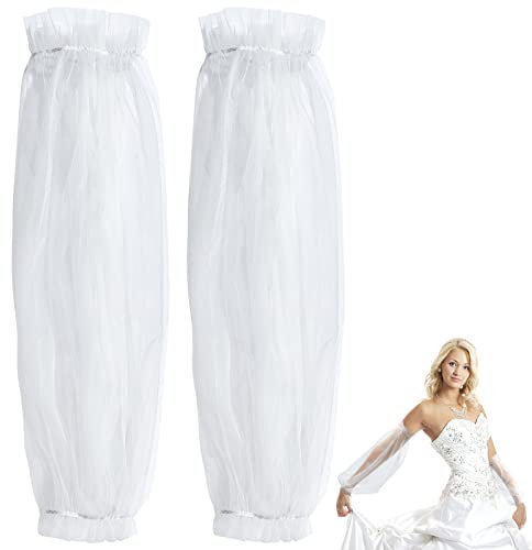 craspire Spitze Armstulpen Weiß Brauthandschuhe Fingerlos Polyester Spitze Armstulpen Ideal Für Geburtstagsfeiern Hochzeit Etikette Fahren Reiten