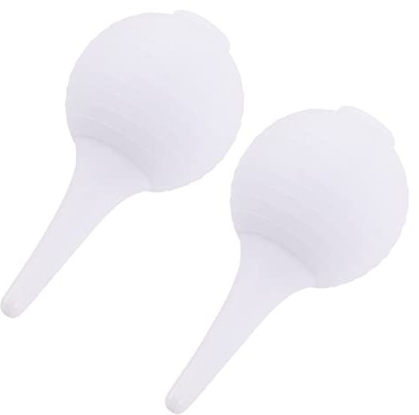 LALAFINA 2 Stk Kugel Zum Waschen Der Ohren Ohrkamera Und Wachsentferner Quetschbirne Zum Waschen Der Ohren Ohrsauger Für Erwachsene Ohr Kamera Pvc Baby Weiß Rechner Blasen Sie Einen Ballon