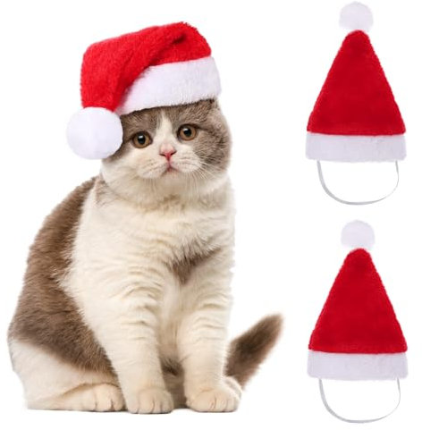 1 X Weihnachtsmann-Hund Katze Weihnachtsmann Haustiermütze Plüsch-Weihnachtsmütze Haustier-Weihnachts-Requisiten Weihnachtsfeier-Verkleidung