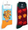 TwoSocks Weihnachtsmann Socken Herren & Damen lustige und witzige Strümpfe als Geschenk, Baumwolle, Einheitsgröße (Blumen Liebe)
