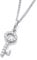 Old English Jewellers 925 Sterling Silver Cubic Zirconia Small Key Pendant Necklace + 16 18 20 inch Chain (20)
