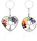 NyxSeat Lot de 2 porte-clés arbre de vie, porte-clés en cristal en acier inoxydable, pendentif de gravier, porte-clés arbre à argent, accessoires porte-clés, multicolore, taille unique