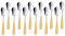 SBOMHS Teelöffel 12 stück aus Edelstahl Kaffeelöffel 13,5 CM kleine Löffel Espressolöffel Dessertlöffel Mini Teaspoons Metall Mokkalöffel (Farbverlauf Gold)