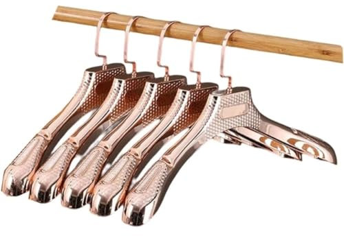 Cintres de Costumes Cintres Cintres Antidérapants en Plastique Robuste, Support De Séchage pour Robes, T-Shirts, Manteaux, Pulls, Placard Domestique Cintre Cintres pour Vêtements (Color : Rose Gold,