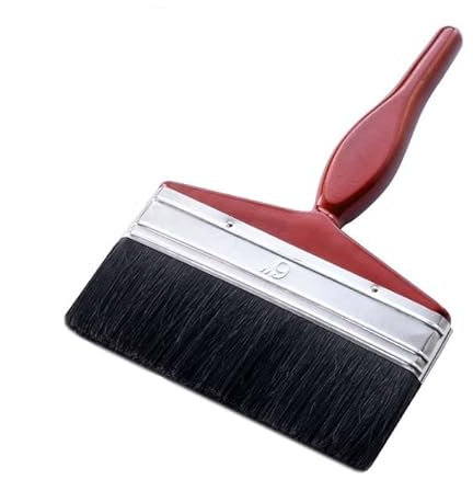 Large Flat Paint Brush Multi-purpose Wide Wall Art Paint Brush Shed Fence Floor House Paint Brushes for Wall Door Decor, Gesso, Varnishes, Acrylic Painting, Watercolor, Wood, Furniture (6 inch Red)