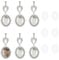 SUPERFINDINGS 6 Set Hochzeitsstrauß Fotoanhänger Set Engelsflügel Herz Hochzeitsstrauß Anhänger Brautstrauß Fotoanhänger Mit Glascabochons Länge 7.1cm