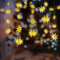4pz Ghirlanda Natalizia Festone Stelle Dorate da Appendere al Soffitto Natale, Stelline 3D Decorazione Albero di Natale Finestra Compleanno Capodanno Addobbi Allestimento Feste