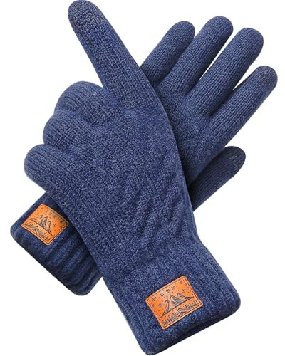 CHENMEI Winterhandschuhe Strickhandschuhe für Herren Damen - Touchscreen Wollhandschuhe, Warme Winterhandschuhe mit Fleecefutter,Wintergeschenke Outdoor für Männer und Frauen