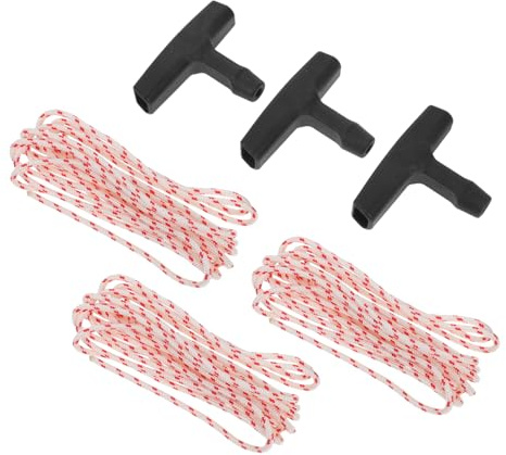 OFFSCH 3sets Pull Cord Lawn Mower Recoil Starter Rope Handle Outdoor down Attachment for Lawn Mower