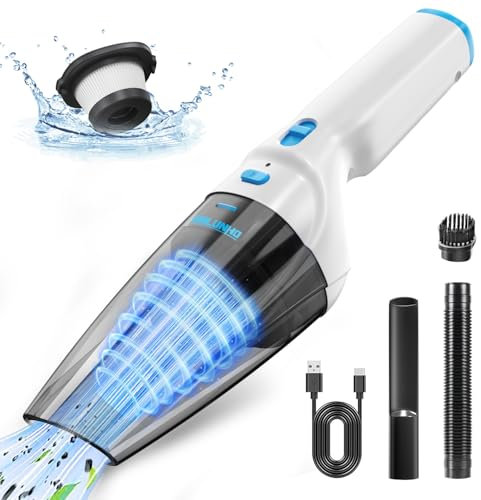Milunho Handheld Vacuum Cleaner, 9500PA Car Vacuum Cleaner Cordless with Powerful Suction, Lightweight & Portable Car Cleaner for Car/Home/Pet
