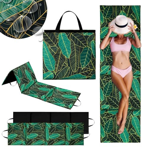 Domarex Faltbare Strandmatte 180x50 cm - Bequeme & Wasserabweisende Unterlage für Stein- & Sandstrände - Picknick - Garten & Camping - Leicht - Komfortabel & Platzsparend - Hoyas Grande