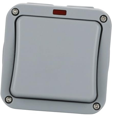 Zerodeko Interruptor de Pared Jardín Interruptor Eléctrico Estanco Exterior Control de Baños y Patios