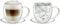 Creano doppelwandiges Thermoglas 250ml, 2er-Set, großes hitzebeständiges Teeglas BZW. Kaffeeglas aus Borosilikatglas, Tasse mit Untertasse, Glas