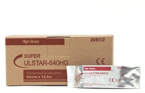 DURICO - Hochglanz-Videodruckerpapier, kompatibel mit SONY UPP-84HG, 84X12,5, 10er-Pack, 72746