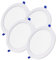 LED ATOMANT Pack 4x Downlight LED Panel Extraplano Redondo 220mm 20W, 1800 lumenes, Color Luz Neutra (4500K), Corte estandar 200mm, Driver incluido