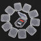 LINKLANK Lot de 10 étuis de rangement pour cartes mémoires - En plastique transparent - Pour cartes SD MMC Micro SD TF