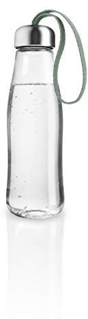 EVA SOLO Bottiglia in vetro da 0,5 l, vetro borosilicato, acciaio inox, silicone, poliestere, verde sbiadito