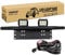 RIGIDON 2Pcs 4 inch 18W Spot Beam Led Work Light Bar With Licence Number Bumper Plate Mounting Bracket Holder and 12V Wiring Harness Cable Kit, Fog Lights For Car Off road Truck SUV 4x4, 6000K
